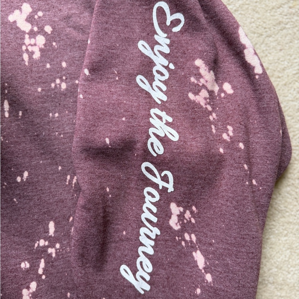 Women's Casual Maroon Sweatshirt - Picture 3 of 5